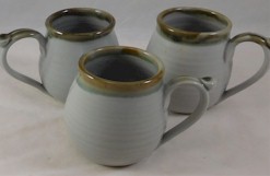 11 oz Mug, white with light green rim